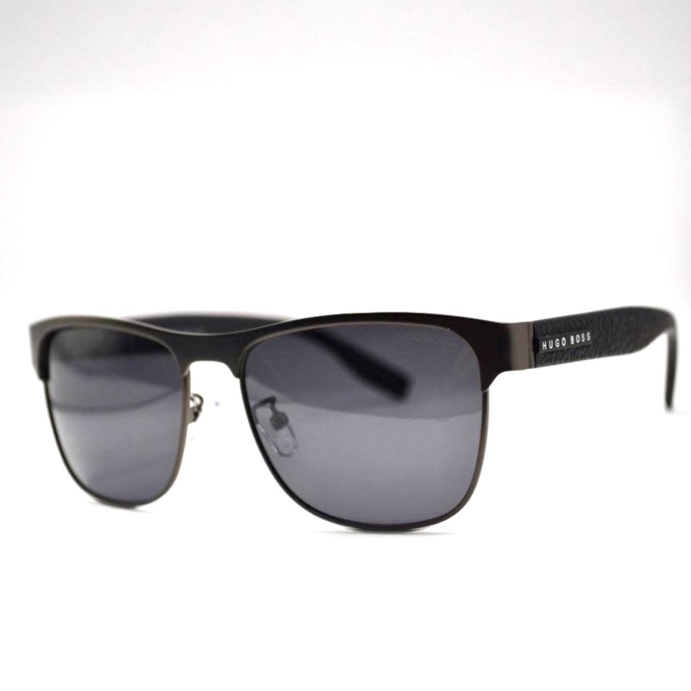 Men’s Hugo Boss Sunglasses | Gunmetal & Black | Dark Gray Lens | Like New